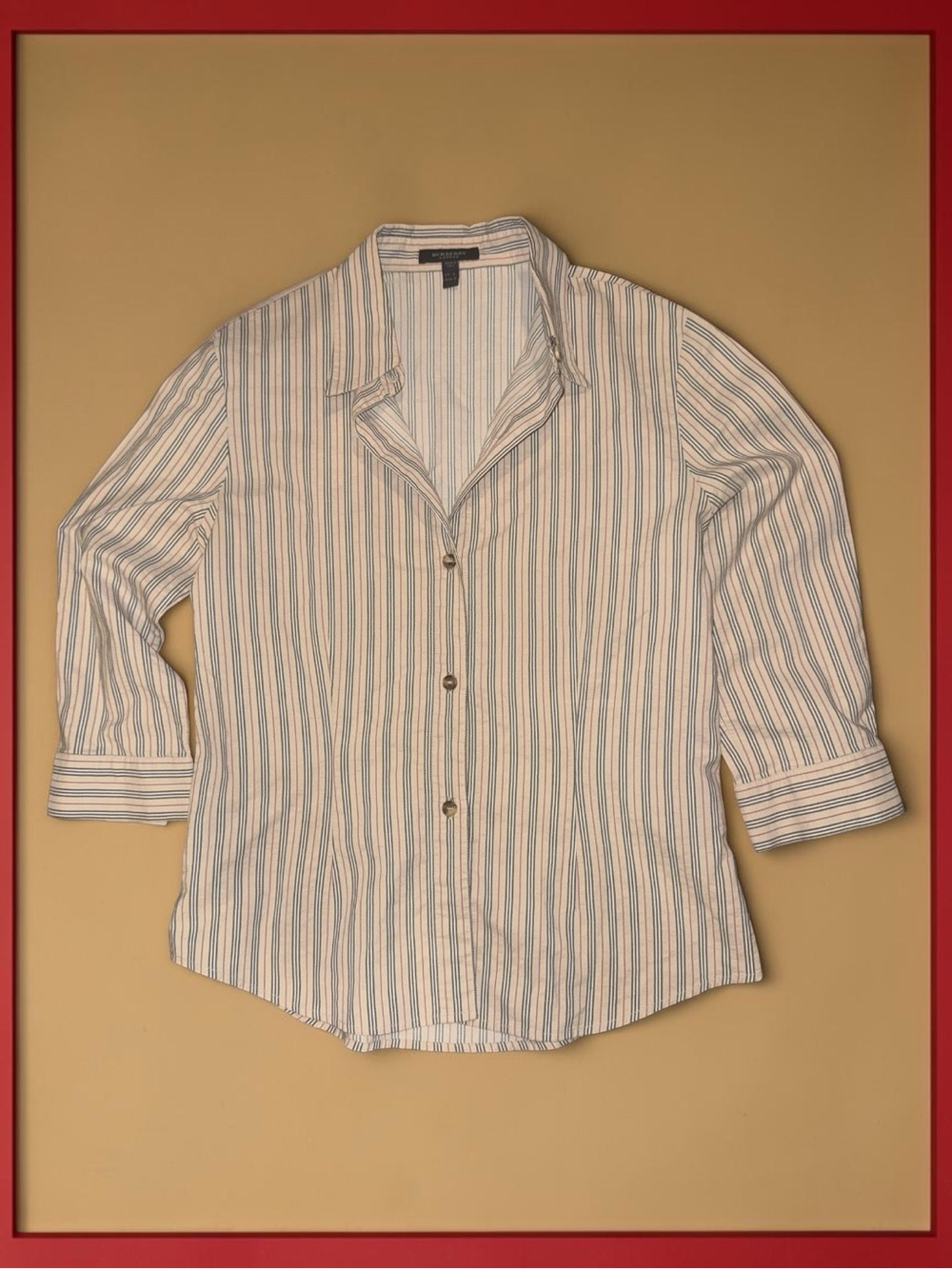 Burberry Striped Top Vintage Size 10 Y2K Made in Italy